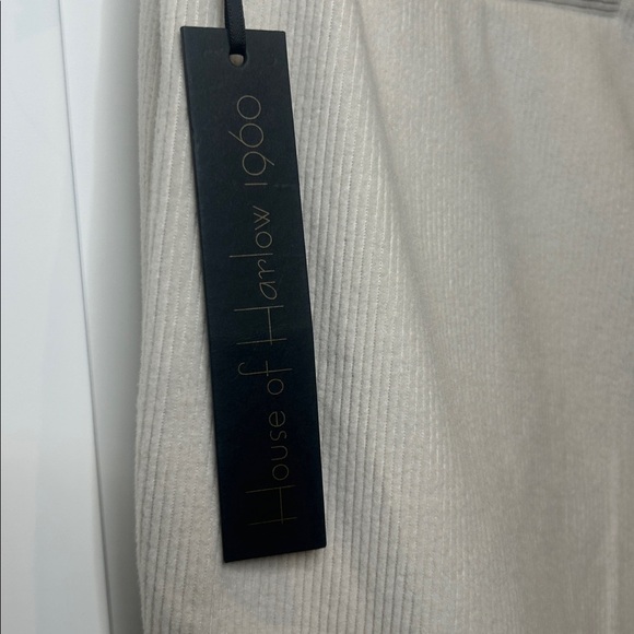 House of Harlow 1960 Ribbed Corduroy Flare Pants High Waist Cream Boho Sz 8 NWT - Picture 11 of 15